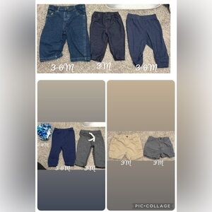 Baby Boy Pants & Shorts Bundle | 3M + 3-6M |